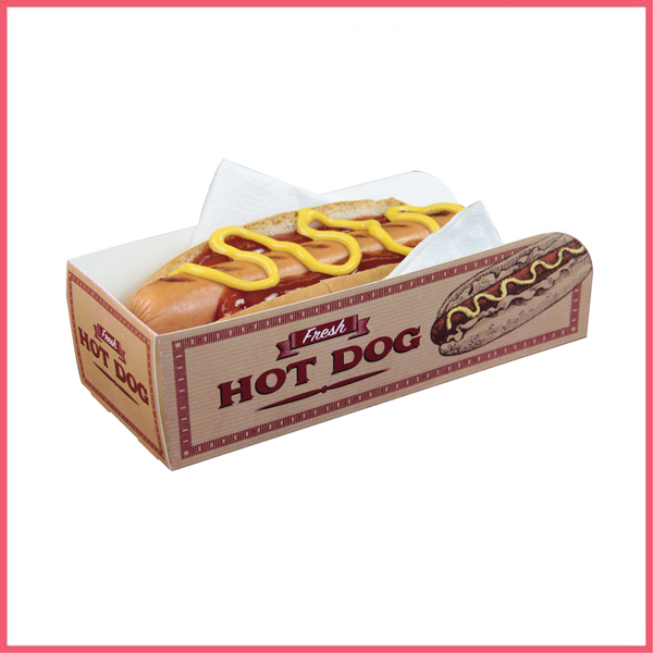 White Card Paper Hot Dog Box
