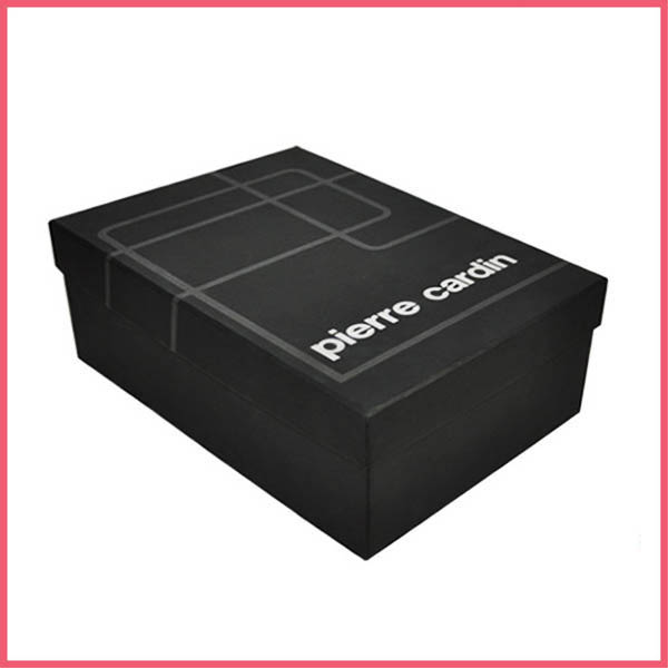 Black Cardboard Shoe Box
