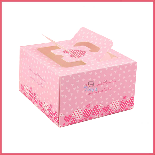Pink Printed Box For Cake