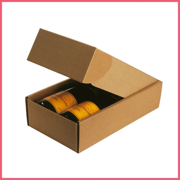 Corrugated Wine Shipping Boxes Two Bottles