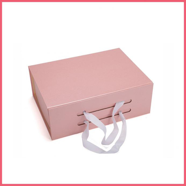Pink Cardboard Garment Clothing Packaging Boxes