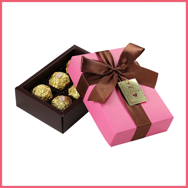 Paper Chocolate Box with Ribbon