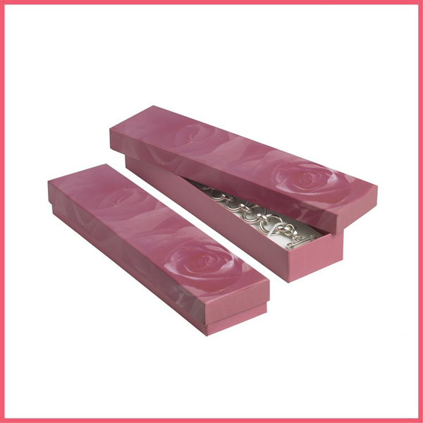 Pink Cardboard Boxes For Bracelet