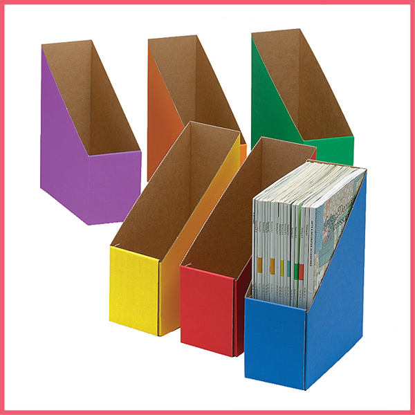 Corrugated Cardboard Magazine File Box