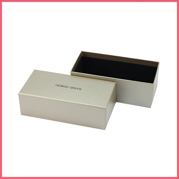 Grey Luxurious Printed Rigid Art Paper Gift Box Custom Logo Sunglass Packaging Boxes