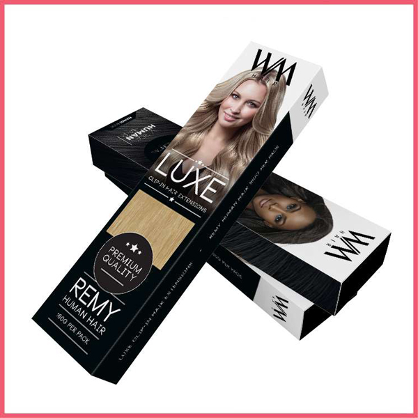 Hair Extensions Packaging Box Design