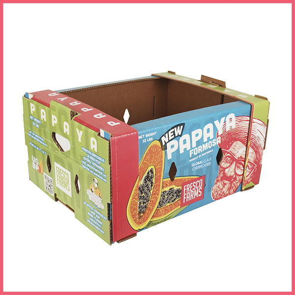 Papaya Corrugated Box For Papaya