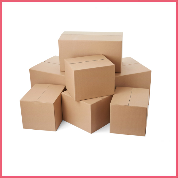 Stacked Moving Boxes