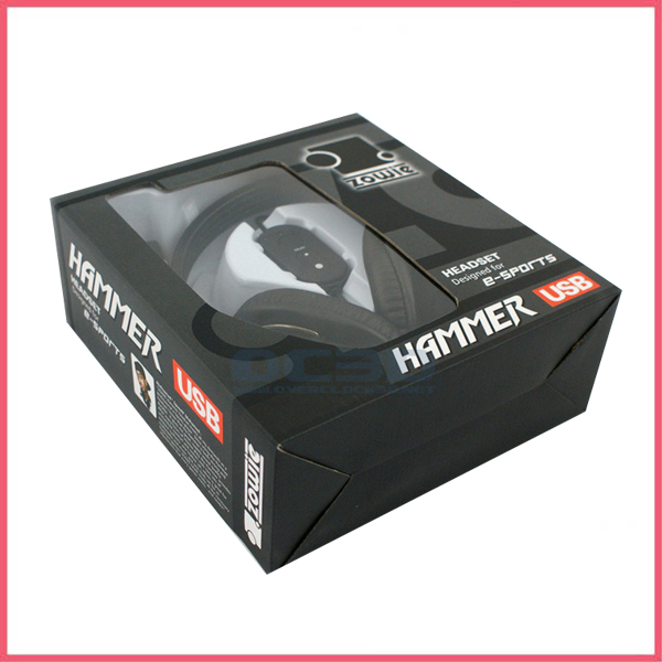 Headphone Box Packaging With PET Window